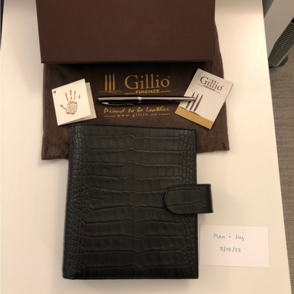 Gillio Firenze Personal Wide Compagna Black Croco